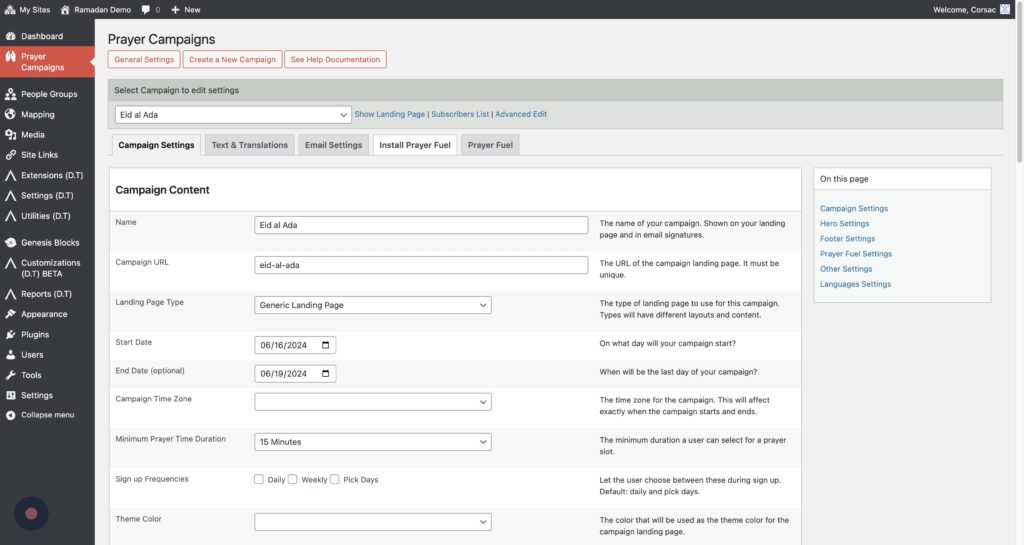 install-and-set-up-prayer-campaign-landing-page-step-1
